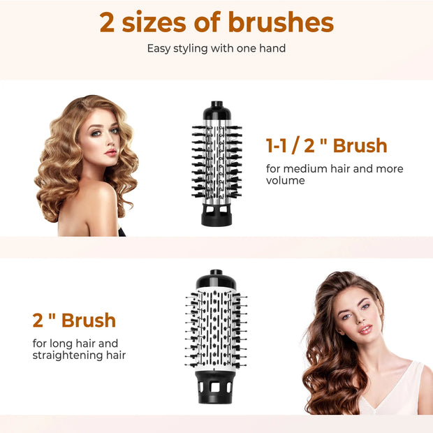 3-in-1 Hot Air Comb: Straighten, Curl & Style for Women