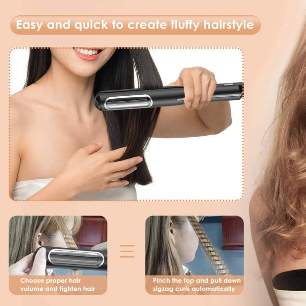 Professional Automatic Hair Curler & Corrugated Flat Iron