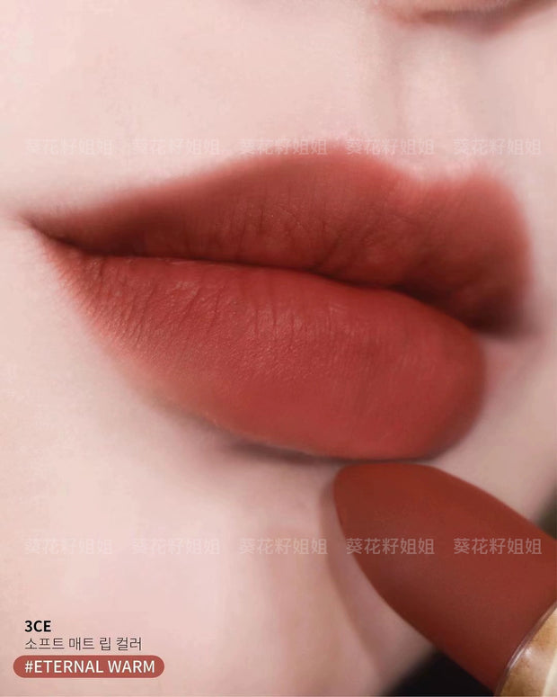 3CE Transparent Velvet Matte Lipstick