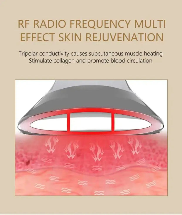 Home Facial Massager: LED Photon & EMS Microcurrent Device