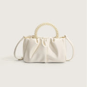 Elegant Pleated Crossbody Bag with Beaded Design