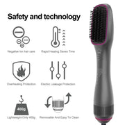 3-in-1 Hot Air Comb: Styling, Straightening & Curling