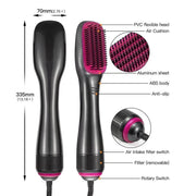 3-in-1 Hot Air Comb: Styling, Straightening & Curling