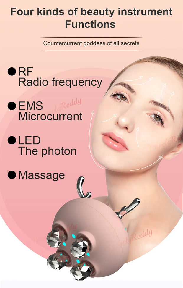 EMS Facial Massager: RF LED Therapy & Skin Tightening