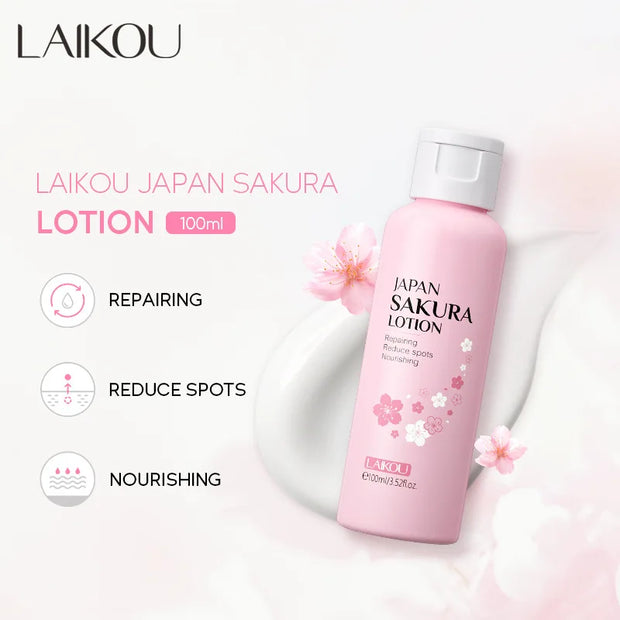 Japan Sakura Skincare Set: Cleanser, Serum & Sunscreen