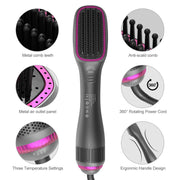 3-in-1 Hot Air Comb: Styling, Straightening & Curling