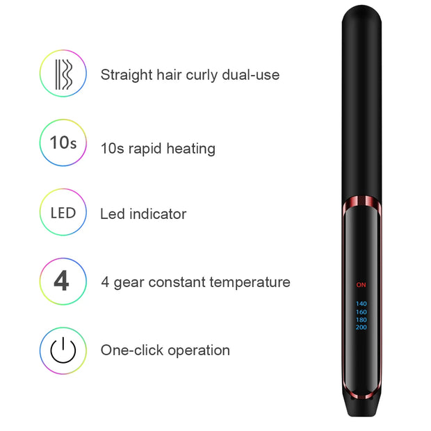 LED Display Professional Hair Straightener Curler Hair Flat Iron Negative Ion Infrared Hair Straighting Curling Iron Corrugation