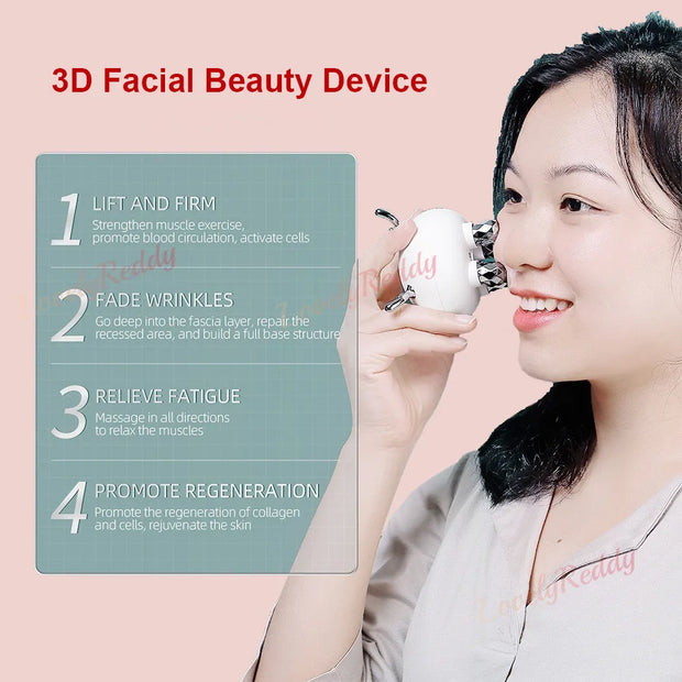 EMS Facial Massager: RF LED Therapy & Skin Tightening